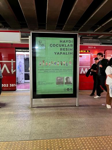 Kayseri'de Sinan Zamanı metro reklam uygulaması
